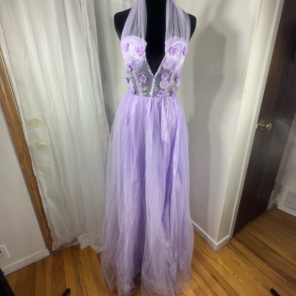 Faeriesty Dresses & Skirts - Lavender Halter Prom Dress